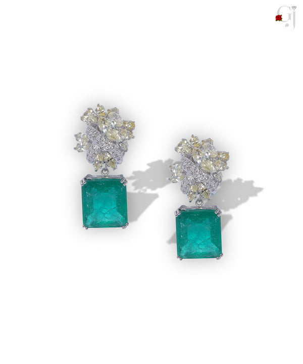 SILVER GREEN DANGLERS